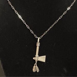 Sterling Silver Tomahak Fred Harvey Necklace